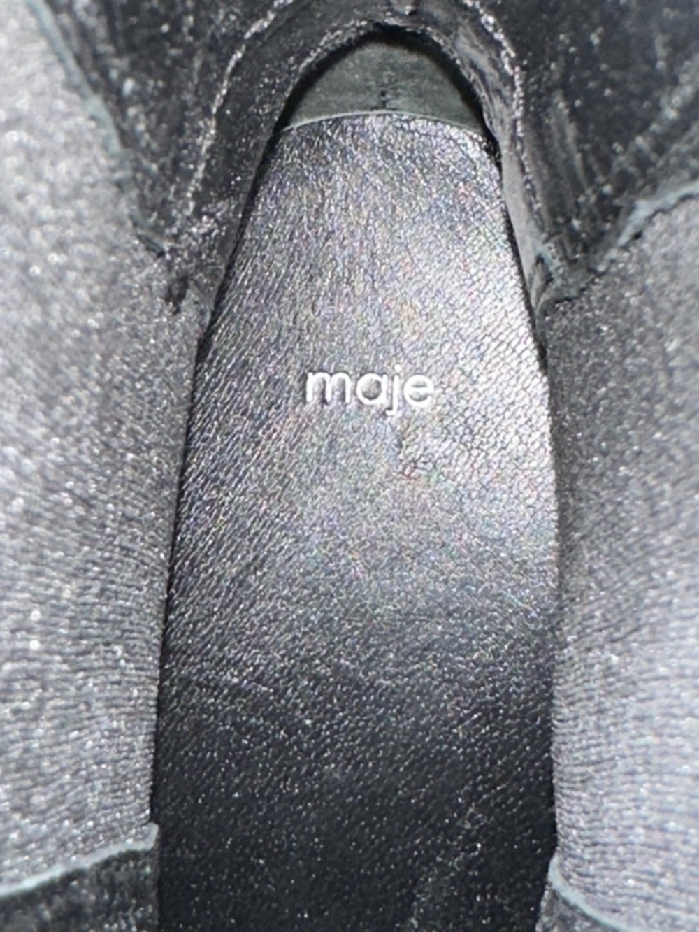 Maje Chelsea Black Lug Sole Boots New Sz 36 5.5 - Picture 2 of 5